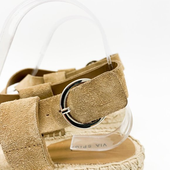 VIA SPIGA Gia Suede Espadrille Sandals Desert - Picture 6 of 9